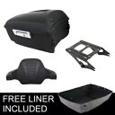 マットブラック 13.7 キングトランクバックレストマウント ハーレーツーリングツアーパック 14-24 に適合 Matte Black 13.7 King Trunk Backrest Mount Fit For Harley Touring Tour Pak 14-24