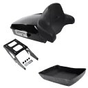 ブラックみじん切りトランクバックレストマウントラックハーレースポーツグライドFLSB 2018-21用 Black Chopped Trunk Backrest Mount Rack Fit For Harley Sport Glide FLSB 2018-21