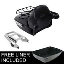 ブラックキング トランクバックレストパッドマウント ハーレーツアーパックパックロードキング 09-13用 Black King Trunk Backrest Pad Mount Fit For Harley Tour Pak Pack Road King 09-13