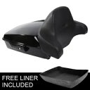 ビビッドブラックチョップトランクバックレストパッドハーレーツアーパックツーリング2009-2013に適合 Vivid Black Chopped Trunk Backrest Pad Fit For Harley Tour Pak Touring 2009-2013