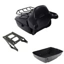ブラックキング トランクバックレストパッドマウントラック ハーレーツーリングツアーパック 14-2024用 Black King Trunk Backrest Pad Mount Rack Fit For Harley Touring Tour Pak 14-2024