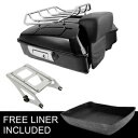 みじん切りツアートランクバックレストラックマウントハーレーツーリングロードグライド14-2024に適合 Chopped Tour Trunk Backrest Rack Mount Fit For Harley Touring Road Glide 14-2024