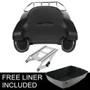 マットブラックキングトランクバックレストスピーカーラックハーレーツアーパック2014-2024用 Matte Black King Trunk Backrest Speakers Rack Fit For Harley Tour Pak 2014-2024