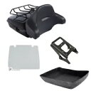 ブラックみじん切りトランクバックレストマウントプレートハーレーツアーパックツーリング09-2013に適合 Black Chopped Trunk Backrest Mount Plate Fit For Harley Tour Pak Touring 09-2013