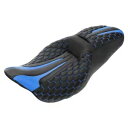 ブラック ブルー 運転席 & 助手席 ハーレー ツーリング エレクトラ グライド 09-2023 に適合 Black Blue Driver & Passenger Seat Fit For Harley Touring Electra Glide 09-2023(2)