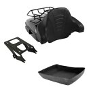 ブラックみじん切りトランクバックレストマウントラック ハーレーツアーパックツーリング14-2024用 Black Chopped Trunk Backrest Mount Rack Fit For Harley Tour Pak Touring 14-2024