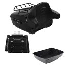 ブラックキングトランクバックレストベースプレートはハーレーツアーパックロードグライド14-2024に適合 Black King Trunk Backrest Base Plate Fits For Harley Tour Pak Road Glide 14-2024