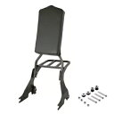 ブラック シーシーバー バックレスト 荷物ラック ドッキング キット ハーレー スポーツスター 04-22 に適合 Black Sissy Bar Backrest Luggage Rack Docking Kit Fit For Harley Sportster 04-22