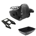 ブラック キング パック トランク バックレスト 2 アップ マウント ハーレー ツーリング ツアー パック 14-24 に適合 Black King Pack Trunk Backrest 2-Up Mount Fit For Harley Touring Tour Pak 14-24
