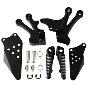 マットブラックライダーフットレストフットペグブラケットカワサキニンジャ ZX10R 04-05 に適合 Matte Black Rider Footrest Foot Pegs Bracket Fit For Kawasaki Ninja ZX10R 04-05