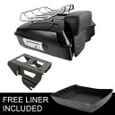 ブラックチョップドトランクバックレストソロマウントハーレー CVO ロードグライド 2014-2024 に適合 Black Chopped Trunk Backrest Solo Mount Fit For Harley CVO Road Glide 2014-2024