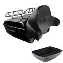 キングトランク ブラック バックレストパッド トップラック ハーレーツーリングツアーパック 2014-2024用 King Trunk Black Backrest Pad Top Rack Fit For Harley Touring Tour Pak 2014-2024