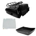 ブラックみじん切りトランクバックレストラックベースプレートハーレーツーリングFLTRX 14-24用 Black Chopped Trunk Backrest Rack Base Plate Fit For Harley Touring FLTRX 14-24