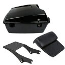 トランクブラックラッチバックレストパッドマウントラックハーレーツーリングツアーパック97-08に適合 Trunk Black Latch Backrest Pad Mount Rack Fit For Harley Touring Tour Pak 97-08
