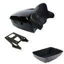 ブラックキング トランクバックレストマウントラック ハーレーツアーパック CVO グライド 2014-2024 に適合 Black King Trunk Backrest Mount Rack Fit For Harley Tour Pak CVO Glide 2014-2024