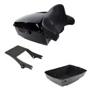ブラックキングパック トランクバックレスト ツーアップマウントラック ハーレーロードグライド 97-08用 Black King Pack Trunk Backrest Two Up Mount Rack Fit For Harley Road Glide 97-08