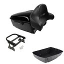 ブラック キング パック トランク バックレスト 2 アップ マウント ハーレー ツアー パック ツーリング 97-08 に適合 Black King Pack Trunk Backrest 2-Up Mount Fit For Harley Tour Pak Touring 97-08