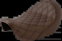 Saddlemen Renegade ブラウン格子ステッチ ソロ ジェル シート 2006-17 ハーレー ダイナ用 Saddlemen Renegade Brown Lattice Stitched Solo Gel Seat for 2006-17 Harley Dyna