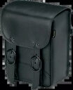 ウィリー & マックス ソリッド ブラック ジャック レザー オートバイ シーシーバー バッグ ハーレー用 Willie & Max Solid Black Jack Leather Motorcycle Sissy Bar Bag for Harley