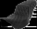 Saddlemen ステップアップ 拡張ダークグレー格子ゲルシート 2008-24 ハーレーツーリング用 Saddlemen Step Up Extended Dark Gray Lattice Gel Seat for 2008-24 Harley Touring