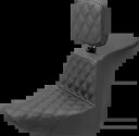 Saddlemen ステップアップ格子ゲルシート & バックレスト 2018-2023 ハーレー ソフテイル FXLR 用 Saddlemen Step Up Lattice Gel Seat & Backrest for 2018-2023 Harley Softail FXLR