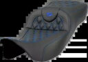 Saddlemen ロードソファ ブルー ラティス 拡張ゲルシート 2008-2024 ハーレーツーリングに適合 Saddlemen Roadsofa Blue...