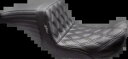 Le Pera キックフリップアップ フロント ダイヤモンド ステッチ シート 2006-2017 ハーレー ダイナ FXD に適合 Le Pera Kickflip Up Front Diamond Stitch Seat fits 2006-2017 Harley Dyna FXD