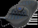 Saddlemen Roadsofa ブルー格子ステッチ ジェルコアシート 2008-2024 ハーレーツーリング用 Saddlemen Roadsofa Bl...