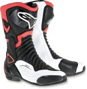 Alpinestars メンズ SMX-6 ブラック レッド ホワイト テキスタイル オートバイ ライディング ストリート ブーツ Alpinestars Me...