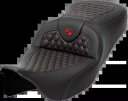 Saddlemen ロードソファ レッド ハニカム ステッチ ジェル シート 2008-2024 ハーレー ツーリングに適合 Saddlemen Roadsof...