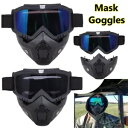 モジュラーオートバイフェイスマスクゴーグルモトクロスATVオフロードアイウェアメガネ Modular Motorcycle Face Mask Goggles Motocross ATV Off Road Eyewear Glasses