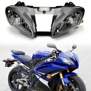 ブラッククリアヘッドライトヘッドランプハウジングアセンブリヤマハ YZF R6 R-6 2008-2016 Black Clear Headlight Head Lamp Housing Assembly For Yamaha YZF R6 R-6 2008-2016