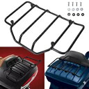 ハーレーツーリング用 ツアーグライド限定ツアーパック Pak トランクトップ荷物ラック ブラック For Harley Touring Tour Glide L...