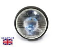 ヘッドライト ストリートファイター プロジェクト バイク用 7.7インチ マット ブラック スチール 12V 55W H4 Headlight for Streetfighter Project Motorbike 7.7