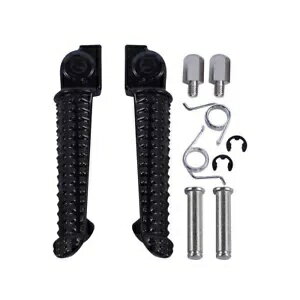 ロングブラックフロントフットレストフットペグヤマハ YZF R1 1998-2023 R6 2003-2020 に適合 Long Black Front Footrests Foot Peg Fit For Yamaha YZF R1 1998-2023 R6 2003-2020