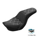 ゲル運転席 & 助手席ハーレーダイナローライダースーパーグライド 2006-2017 に適合 Gel Driver & Passenger Seat Fit For Harley Dyna Low Rider Super Glide 2006-2017