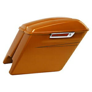 5インチ ストレッチサドルバッグ ハーレーツーリングモデル 2014-2024 23 アンバーウイスキーに適合 5"..