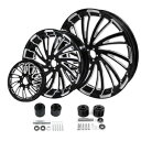 21 インチ前輪 18 インチ後輪リムハブプーリーハーレーロードグライド 08-23 に適合 21'' Front Wheel 18'' Rear Wheel ...
