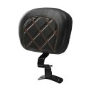 ブラックオレンジフロントドライバーバックレストパッドハーレーツーリングロードキング09-23 22に適合 Black Orange Front Driver Backrest Pad Fit For Harley Touring Road King 09-23 22