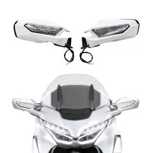 左/右バックミラー LED ターンシグナルホンダゴールドウィング GL1800 18-23 に適合 Left/Right Rearview Mirror LED Turn Signal Fit For Honda Goldwing GL1800 18-23