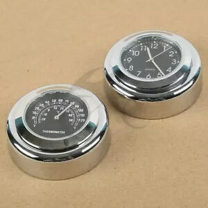 モーターフロントガラスフロントガラスブラックダイヤル温度温度計時計フィットハーレー新しい Motor W..