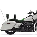 ブラック グリーン 運転席 助手席 バックレスト パッド ハーレー ツーリング 2009-Up 23用 Black Green Driver Passenger Seat Backrest Pad Fit For Harley Touring 2009-Up 23