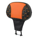 ブラックオレンジフロントドライバーバックレストパッドハーレーツーリングストリートロードグライドに適合 Black Orange Front Driver Backrest Pad Fit For Harley Touring Street Road Glide
