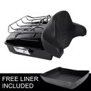 ブラックチョップドパックトランクバックレストラックハーレーツアーパックロードグライド14-23用 Black Chopped Pack Trunk Backrest Rack Fit For Harley Tour Pak Road Glide 14-23