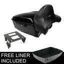 ブラックキング トランク バックレスト ソロ マウント ラック ハーレー ツアー パック ツーリング 14-24 用 Black King Trunk Backrest Solo Mount Rack Fit For Harley Tour Pak Touring 14-24
