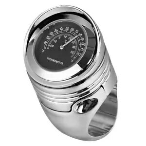 クローム 1 1/4 "ハンドルバー温度計温度ゲージハーレーチョッパーに適合新しい Chrome 1 1/4" Handleb..