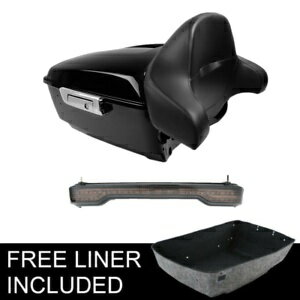 キングトランクバックレスト & テールライトハーレーツアーパックツーリングロードキング 14-23 に適合 King Trunk Backrest & Tail Light Fit For Harley Tour Pak Touring Road King 14-23(2)