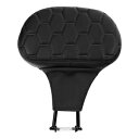 ブラックフロントライダードライバーバックレストパッドハーレーツーリング CVO ロードキンググライドに適合 Black Front Rider Driver Backrest Pad Fit For Harley Touring CVO Road King Glide