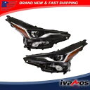 フロントヘッドライトアセンブリペア 2019-2022 トヨタ プリウス RH + LH クリアレンズ LED Front Headlight Assembly Pair For 2019-2022 Toyota Prius RH+LH Clear Lens LED