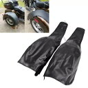 PU レザー リア トライク フェンダー ブラセット ブラック ハーレー トライグライド 09 以降に適合 PU Leather Rear Trike Fender Bra Set Black Fits For Harley Tri Glide 09-later